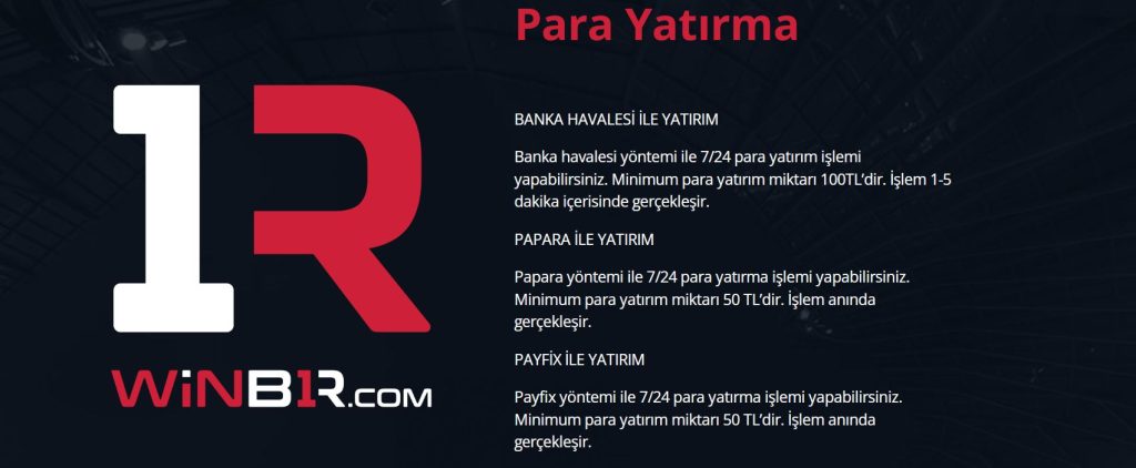 winbir para yatırma