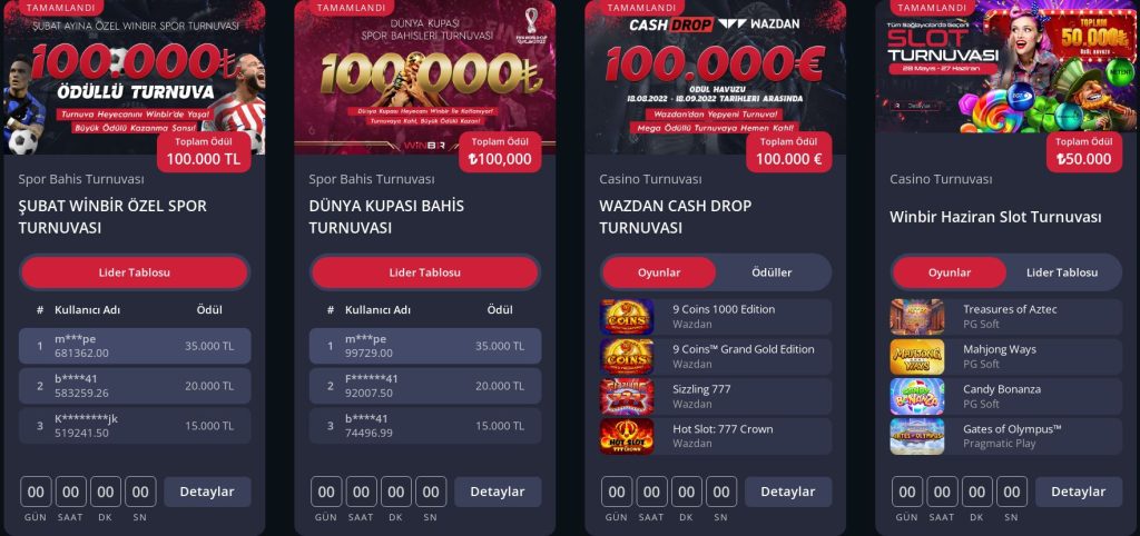 winbir turnuvaları